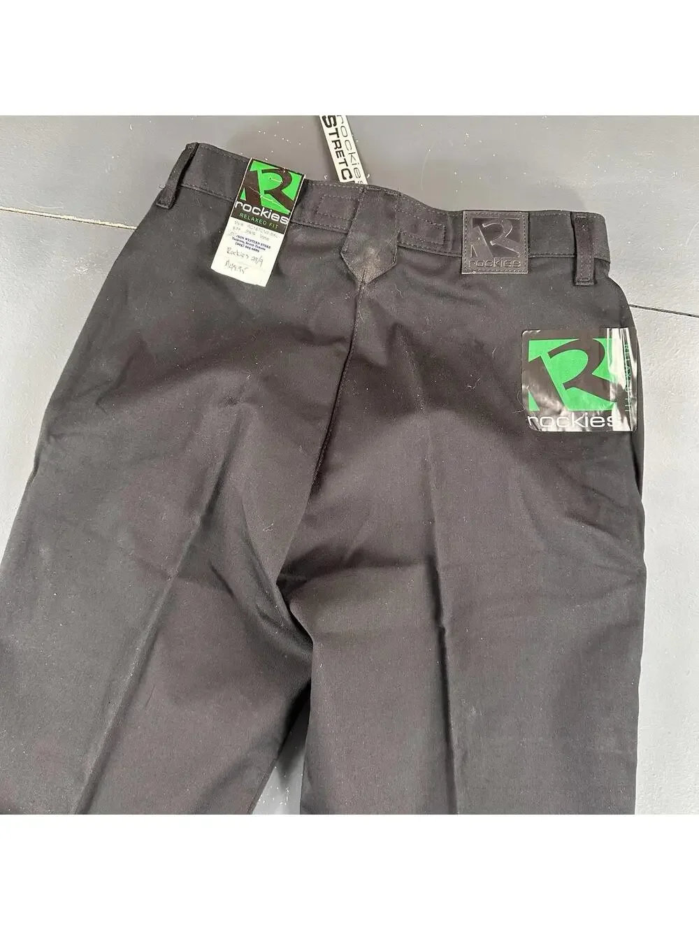 VTG Rockies Pants Women 29/9 Black Stretch Twill No Pocket 29x32 Inseam NWT USA - Picture 7 of 9